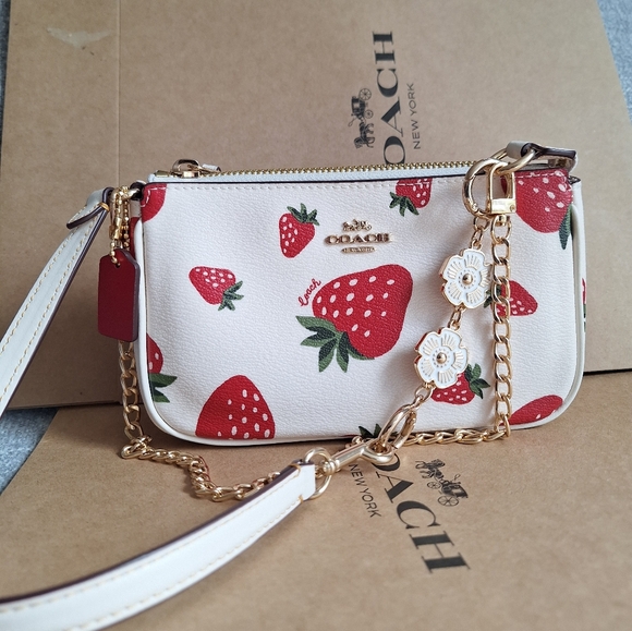 Coach Handbags - NWT Coach Nolita 19 With Wild Strawberry Print CH533 + Free Chain